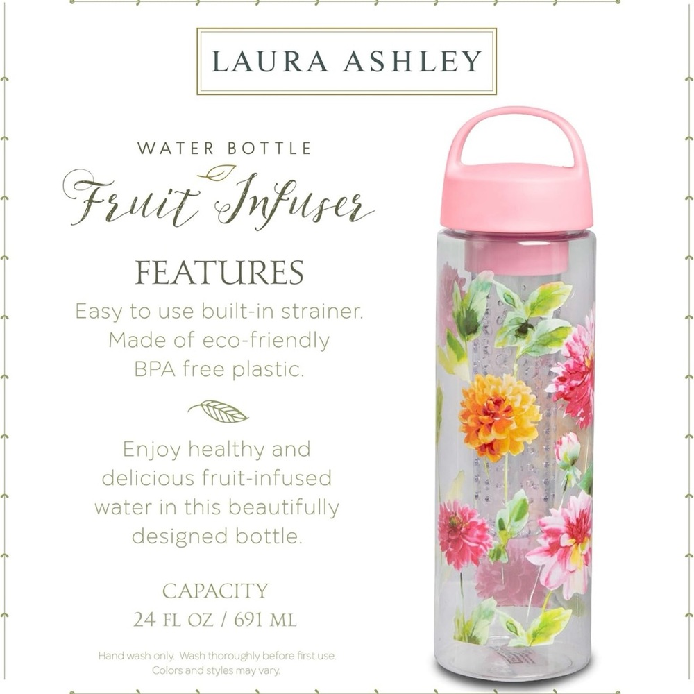 Laura Ashley NWT Eco-Friendly Fruit Infuser Water Bottle